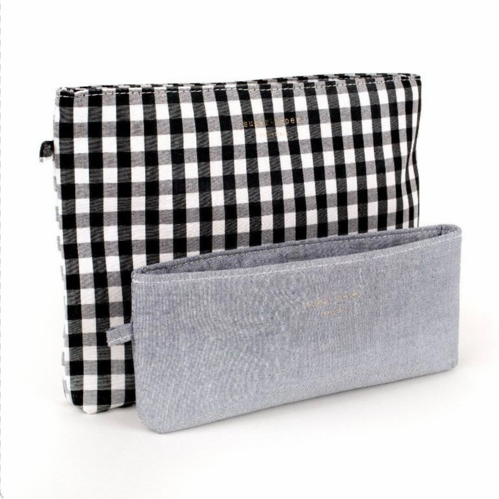 Sugar Paper Essentials Gingham and Chambray Pencil Pouch 2pk - Picture 5 of 8